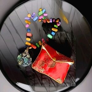 Abalone Mother Of Pearl Crystal Pendant Necklace